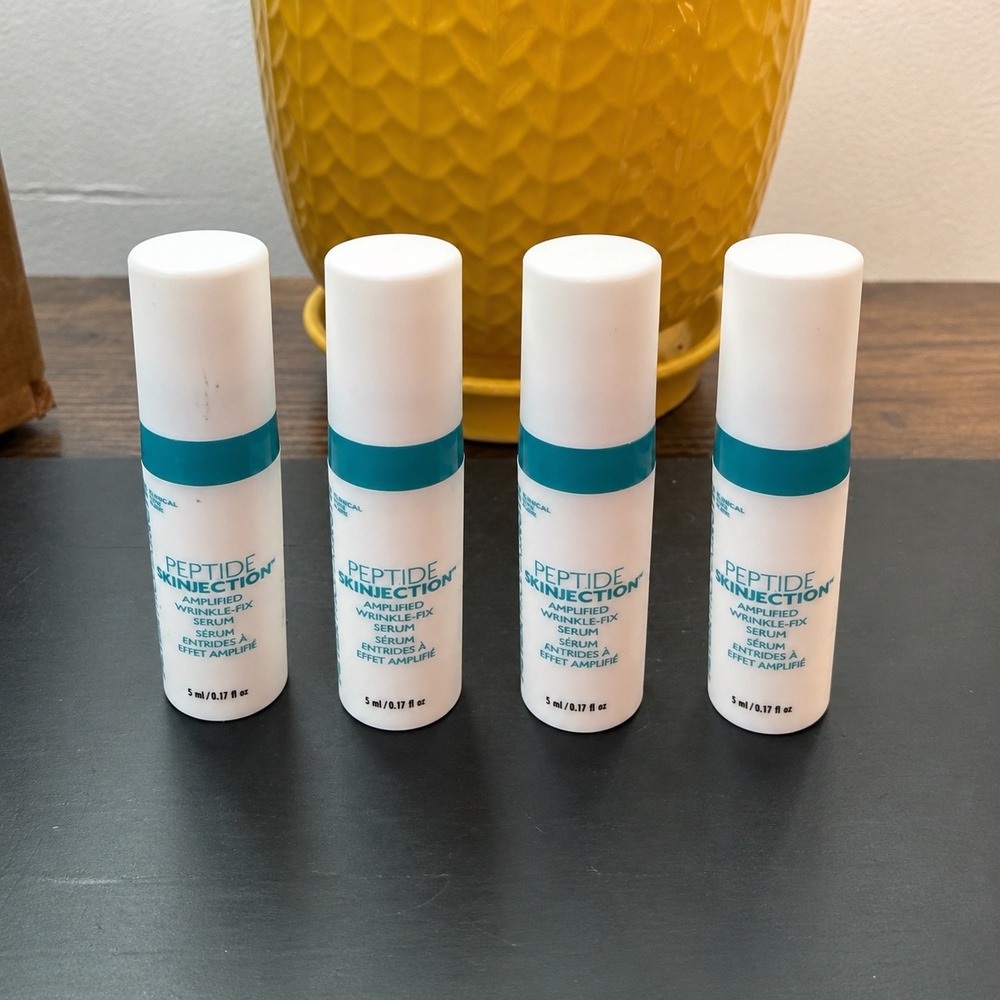 4pc Clinical Skin Peptide Skinjection Amplified Wrinkle-Fix Serum 5ml Travel Lot